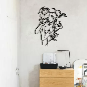 Decoratiune de perete, Hakuna Matata, Metal, Dimensiune: 40 x 50 cm, Negru imagine