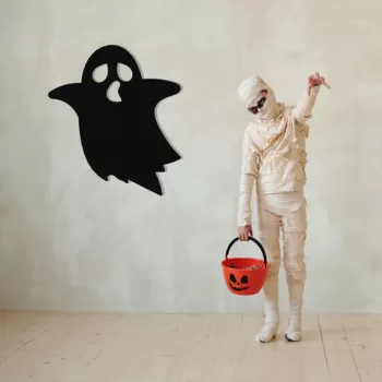 Decoratiune de perete, Halloween 7, Metal, Dimensiune: 44 x 50 cm, Negru imagine