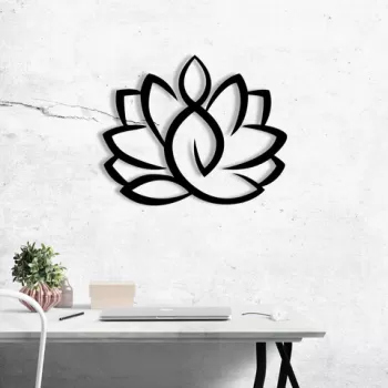 Decoratiune de perete, Hare, Metal, Dimensiune: 50 x 57 cm, Nuc negru imagine