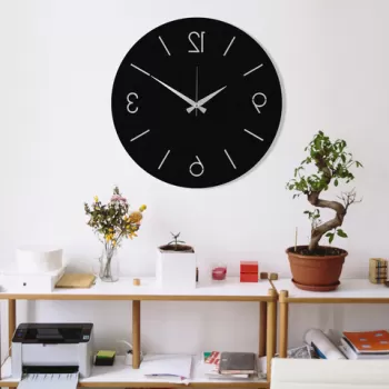 Decoratiune de perete, Hemdem, Metal, Dimensiune: 48 x 48 cm, Negru imagine