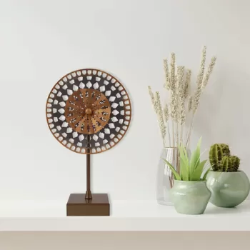 Decoratiune de perete, Home, Metal, Dimensiune: 22 x 6 x 35 cm, Negru imagine