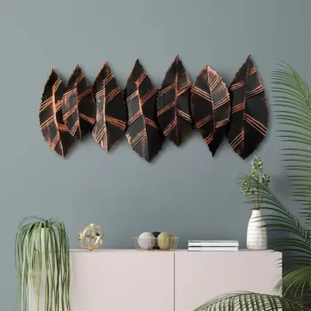 Decoratiune de perete, Hornbeam 2, Metal, Dimensiune: 114 x 52 cm, Multicolor imagine