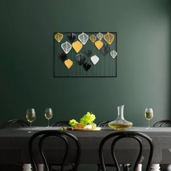 Decoratiune de perete, Hornbeam, Metal, Dimensiune: 70 x 50 cm, Multicolor imagine