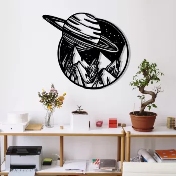 Decoratiune de perete, I didn't see I didn't hear I don't know, Metal, Dimensiune: 56 x 50 cm, Nuc negru imagine