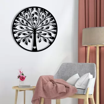 Decoratiune de perete, I Love You Paris, Metal, Dimensiune: 58 x 58 cm, Nuc negru imagine