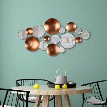 Decoratiune de perete, Infinity, Metal, Latime: 116 cm / Inaltime: 60 cm / Adancime: 4 cm, Multicolor imagine