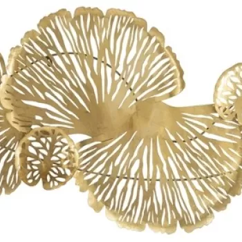 Decoratiune de perete Iris Verticale, Mauro Ferretti, 115x64 cm, fier, auriu imagine