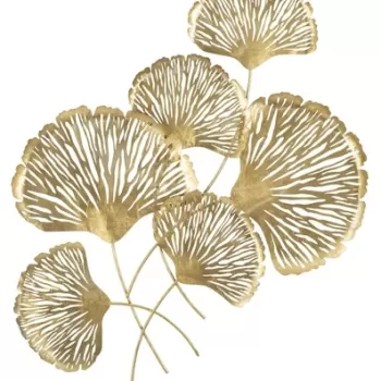 Decoratiune de perete Iris Verticale, Mauro Ferretti, 75x101 cm, fier, auriu imagine