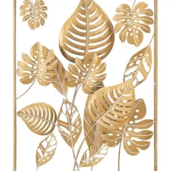 Decoratiune de perete Jungle Rectangle, Mauro Ferretti, 60x80 cm, fier, auriu imagine