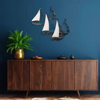 Decoratiune de perete, Kad?rga, Metal, 90 x 74 x 8 cm, Multicolor imagine