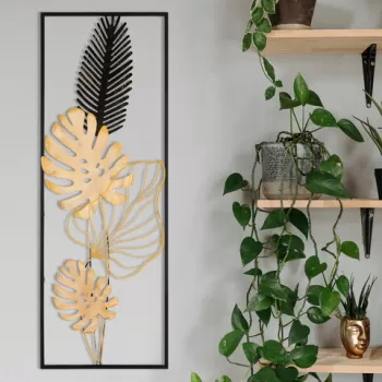 Decoratiune de perete, Kare As, Metal, Dimensiune: 32 x 5 x 90 cm, Negru imagine