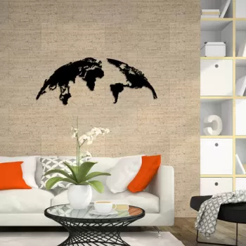 Decoratiune de perete, Kavak, Metal, Dimensiune: 150 x 59 cm, Nuc negru imagine
