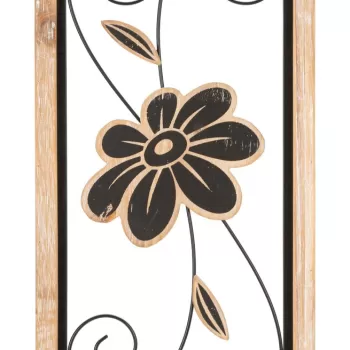 Decoratiune de perete Koman -A, Mauro Ferretti, 26 x 60 cm, fier/MDF, maro/negru imagine