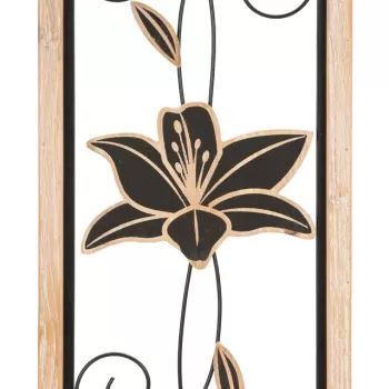 Decoratiune de perete Koman -B, Mauro Ferretti, 26 x 60 cm, fier/MDF, maro/negru imagine