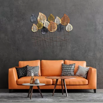Decoratiune de perete, Lilac, Metal, Dimensiune: 76 x 64 cm, Multicolor imagine