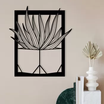 Decoratiune de perete, London, Metal, Dimensiune: 46 x 52 cm, Nuc negru imagine