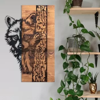 Decoratiune de perete, Love, Metal, Cadru: 100% LEMN (grosime: 3 cm), Negru imagine