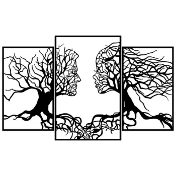 Decoratiune de perete, Love Tree, Tanelorn, 116x71 cm, metal imagine