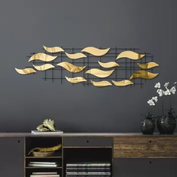 Decoratiune de perete, Lumos, Metal, Latime: 110 cm / Inaltime: 32 cm / Adancime: 4 cm, Multicolor imagine