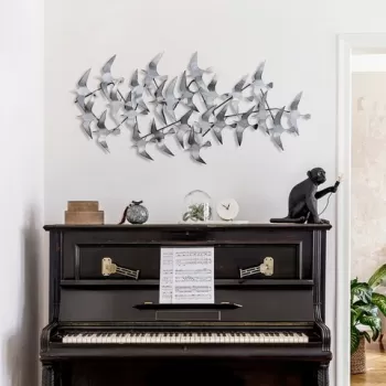 Decoratiune de perete, Mart?lar 3, Metal, Dimensiune: 124 x 59 cm, Multicolor imagine