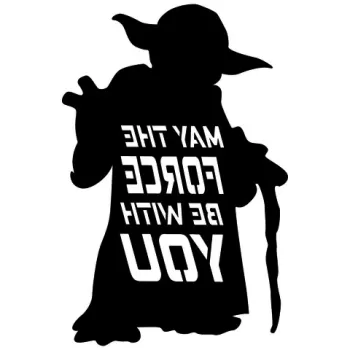 Decoratiune de perete, May The Force Be With You, Tanelorn, 33x50 cm, metal imagine
