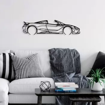 Decoratiune de perete, McLaren 720S Silhouette, Metal, 70 x 17 cm, Negru imagine