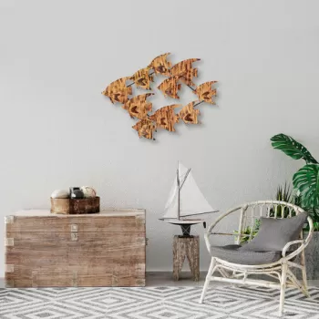 Decoratiune de perete, Melek v2, Metal, Dimensiune: 83 x 58 cm, Multicolor imagine