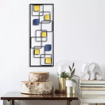 Decoratiune de perete, Metal Art ?nfinite, Metal, Dimensiune: 74 x 28 x 5 cm, Multicolor imagine