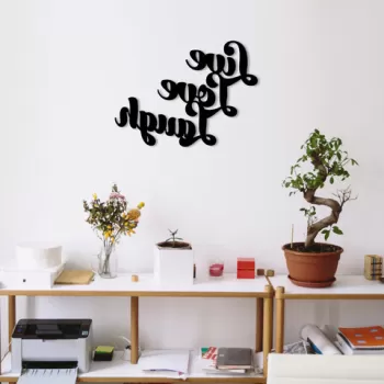Decoratiune de perete, Meyus, Metal, Dimensiune: 52 x 38 cm, Negru imagine