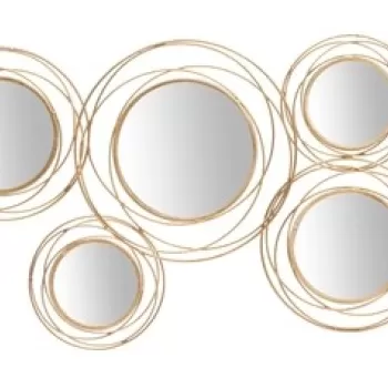 Decoratiune de perete Mirrors Gold, Mauro Ferretti, 124.5x53.5 cm, fier, auriu imagine