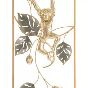 Decoratiune de perete Monkey, Mauro Ferretti, 28.6 x 74.3 cm, fier, multicolor imagine