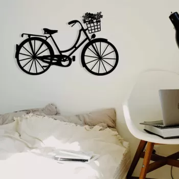 Decoratiune de perete, Mountain 2 Metal Wall Decor, Metal, Dimensiune: 65 x 40 cm, Negru imagine
