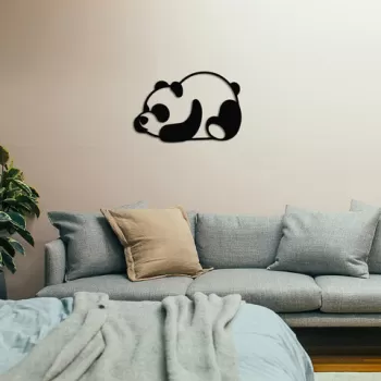 Decoratiune de perete, Mountain, Metal, Dimensiune: 35 x 50 cm, Negru imagine