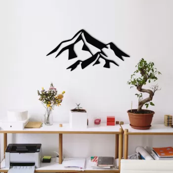Decoratiune de perete, My Music v3, Metal, Dimensiune: 80 x 40 cm, Negru imagine