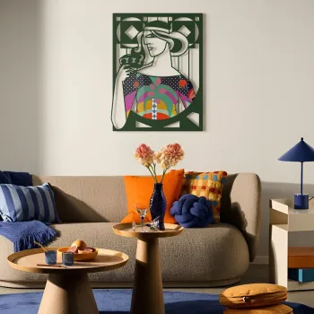 Decoratiune de perete, Mystic Grace, OTEL, Dimensiuni: 69 x 89 cm (1 bucata), Multicolor imagine
