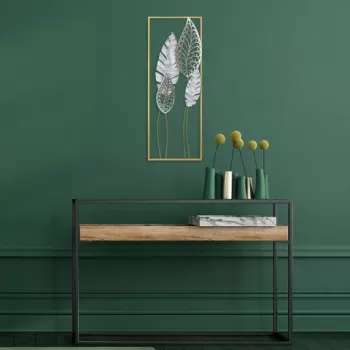 Decoratiune de perete, Nezgep, Metal, Dimensiune: 32 x 90 x 5 cm, Multicolor imagine