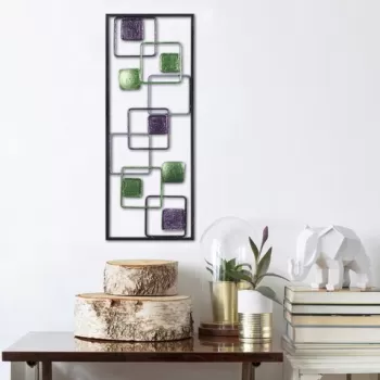 Decoratiune de perete, ?nfinite, Metal, Dimensiune: 74 x 28 cm, Multicolor imagine