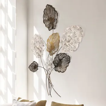 Decoratiune de perete, Nino, Metal, Dimensiuni: 75 x 2 x 110 cm, Multicolor imagine