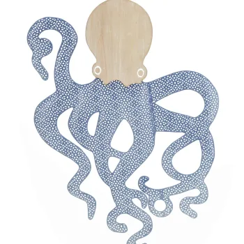 Decoratiune de perete Octopus, Mauro Ferretti, 41x57 cm, fier/MDF, multicolor imagine