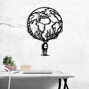 Decoratiune de perete, P?ano, Metal, Dimensiune: 44 x 60 cm, Negru imagine