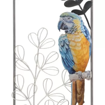 Decoratiune de perete Parrot, Mauro Ferretti, 28.6 x 74.3 cm, fier, multicolor imagine