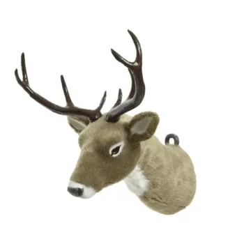 Decoratiune de perete Reindeer head, Decoris, 31x29x26 cm, plastic, maro imagine