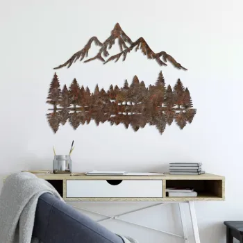 Decoratiune de perete, Rusty Landscape 2, Dimensiune: 51 x 70 cm, Maro antichizat imagine