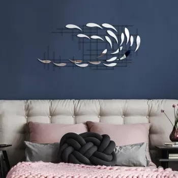 Decoratiune de perete, Sheen, Metal, Latime: 100 cm / Inaltime: 45 cm / Adancime: 4 cm, Multicolor imagine