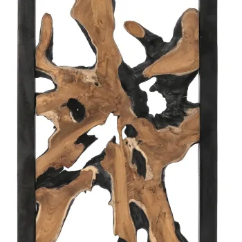 Decoratiune de perete Sherwood, Bizzotto, 100 x 60 cm, radacini din lemn de tec imagine