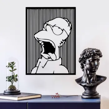 Decoratiune de perete, Simpson 1, Dimensiuni: 41 x 56 cm, Negru imagine