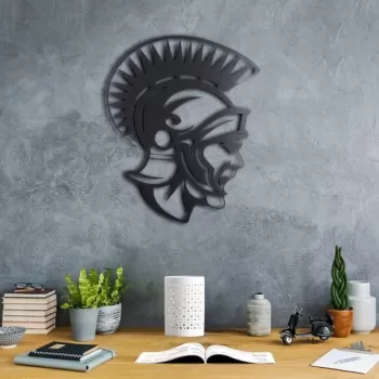Decoratiune de perete, Soldier, Metal, Dimensiune: 33 x 40 cm, Negru imagine