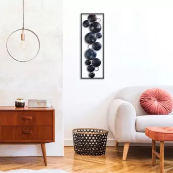 Decoratiune de perete, Space, Metal, Dimensiune: 90 x 32 cm, Multicolor imagine