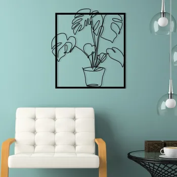Decoratiune de perete, Store, Dimensiuni: 49 x 53 cm, Negru imagine