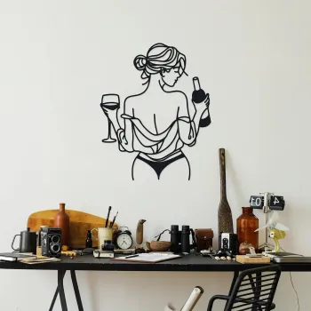 Decoratiune de perete, Stupendo, Metal, Grosime: 1,2 mm, Negru imagine